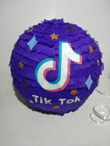 Піньята Тік ток кругла фіолетова